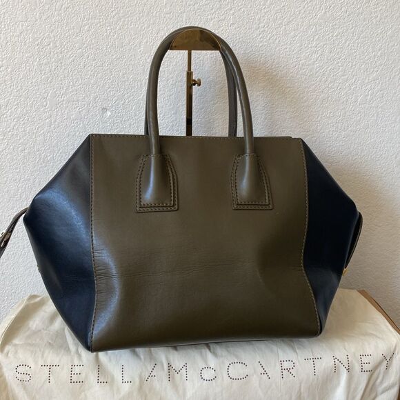 Stella McCartney Olive Green Faux Leather Beckett Boston Bag - Picture 5 of 14